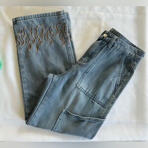 Tamway Vintage High Rise Wide Leg Jeans Size XS Waist 28 Length 28”